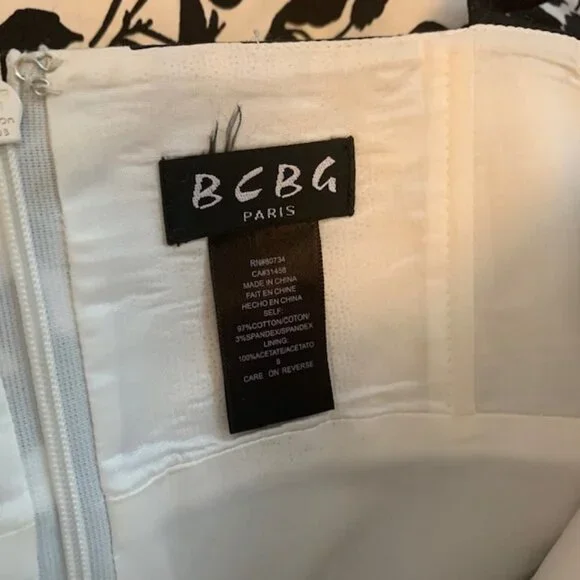 BCBG Black & White Dress Size 8 - Picture 12 of 12